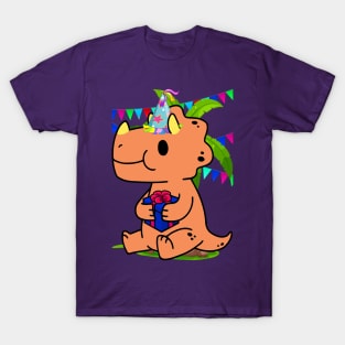 CUTE TRICERAPTOPS BIRTHDAY T-Shirt